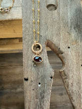 Load image into Gallery viewer, Garnet Goldfill Necklace