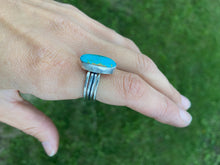 Load image into Gallery viewer, Kingman Stacker Ring Size 7.75