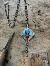 Load image into Gallery viewer, Turquoise Fringe Necklace