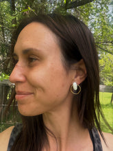 Load image into Gallery viewer, White Buffalo Hoop Studs