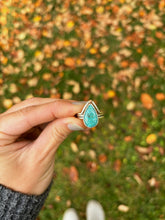 Load image into Gallery viewer, Turquoise Stacker Ring Size 9.25