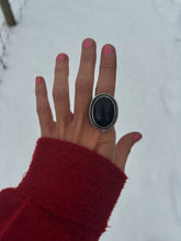 Load image into Gallery viewer, Onyx Statement Ring Size 9