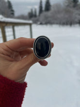 Load image into Gallery viewer, Onyx Statement Ring Size 9