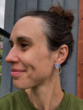 Load image into Gallery viewer, Lavender Chalcedony Stud Hoops