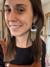 Load image into Gallery viewer, Beaded Mountainscape Dangles