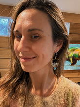 Load image into Gallery viewer, Turquoise Mountainscape Dangles