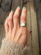 Load image into Gallery viewer, Sand Cast Opal Signet Ring Size 8