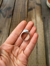 Load image into Gallery viewer, Sand Cast Opal Signet Ring Size 8