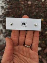 Load image into Gallery viewer, Silver Heart Studs

