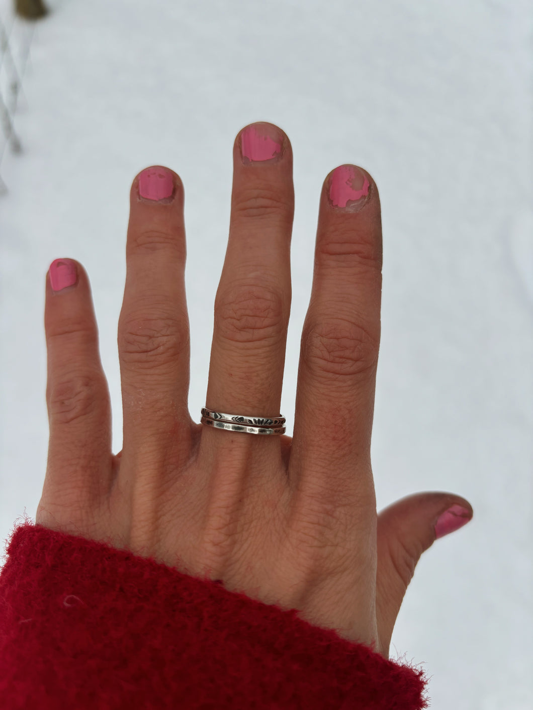 Sterling Stacking Rings Size 7.75