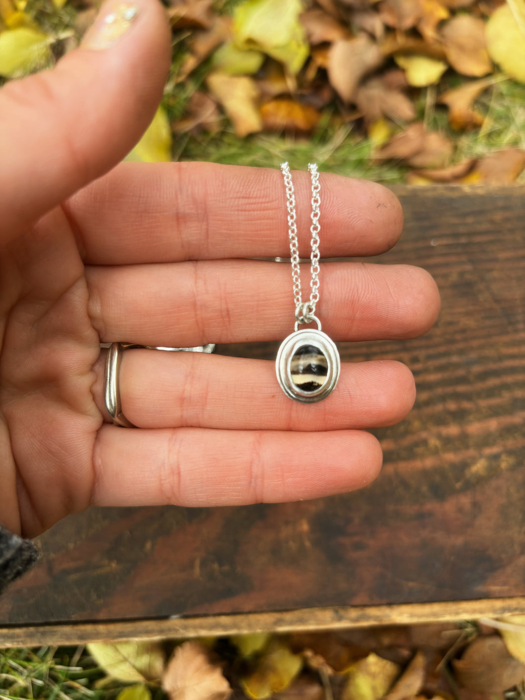 MT Agate Pebble Necklace #1