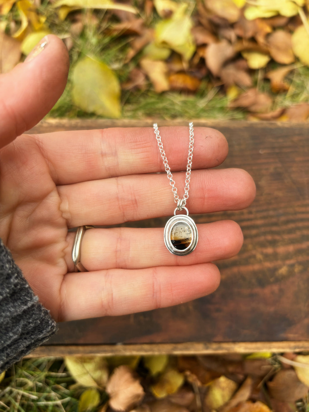 MT Agate Pebble Necklace #3