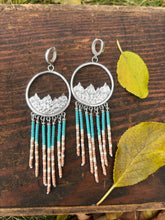 Load image into Gallery viewer, Beaded Mountainscape Dangles #2
