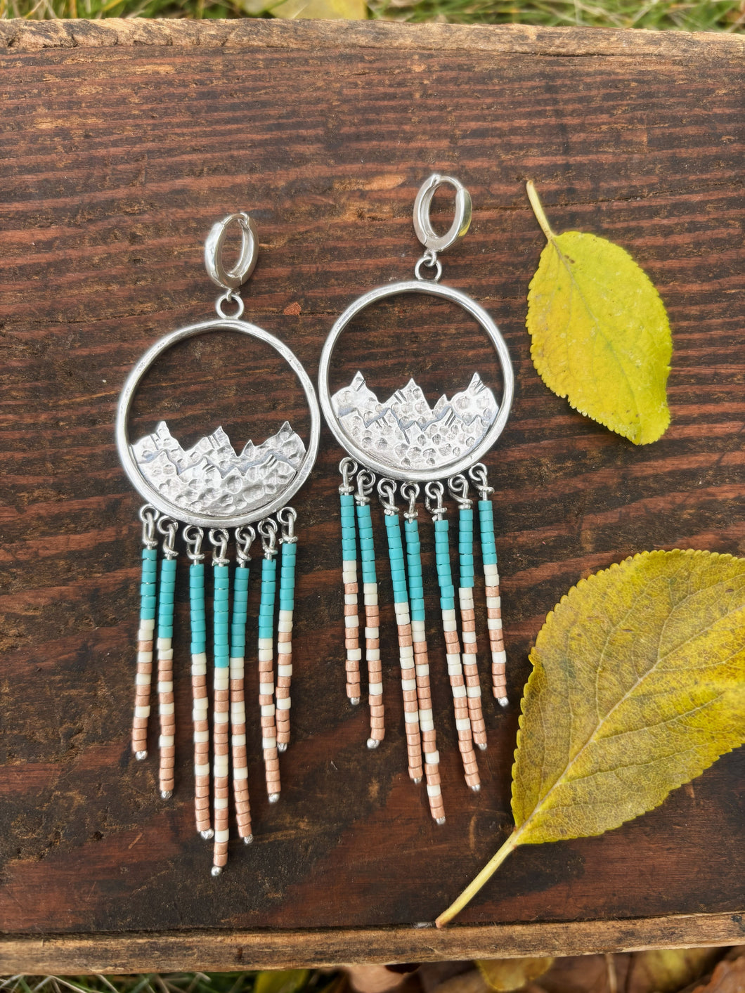 Beaded Mountainscape Dangles #2