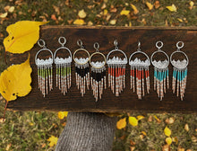 Load image into Gallery viewer, Beaded Mountainscape Dangles
