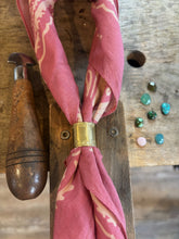Load image into Gallery viewer, Made to Order: Brass Flower Bandana Slide

