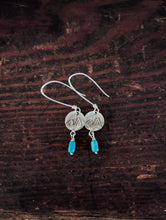 Load image into Gallery viewer, Mountainscape Dangles- Turquoise #1
