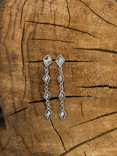 Load image into Gallery viewer, Silver Diamond Studs - Lg
