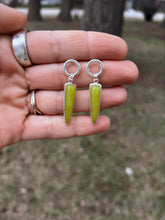 Load image into Gallery viewer, Lemon Jade Stud Dangles

