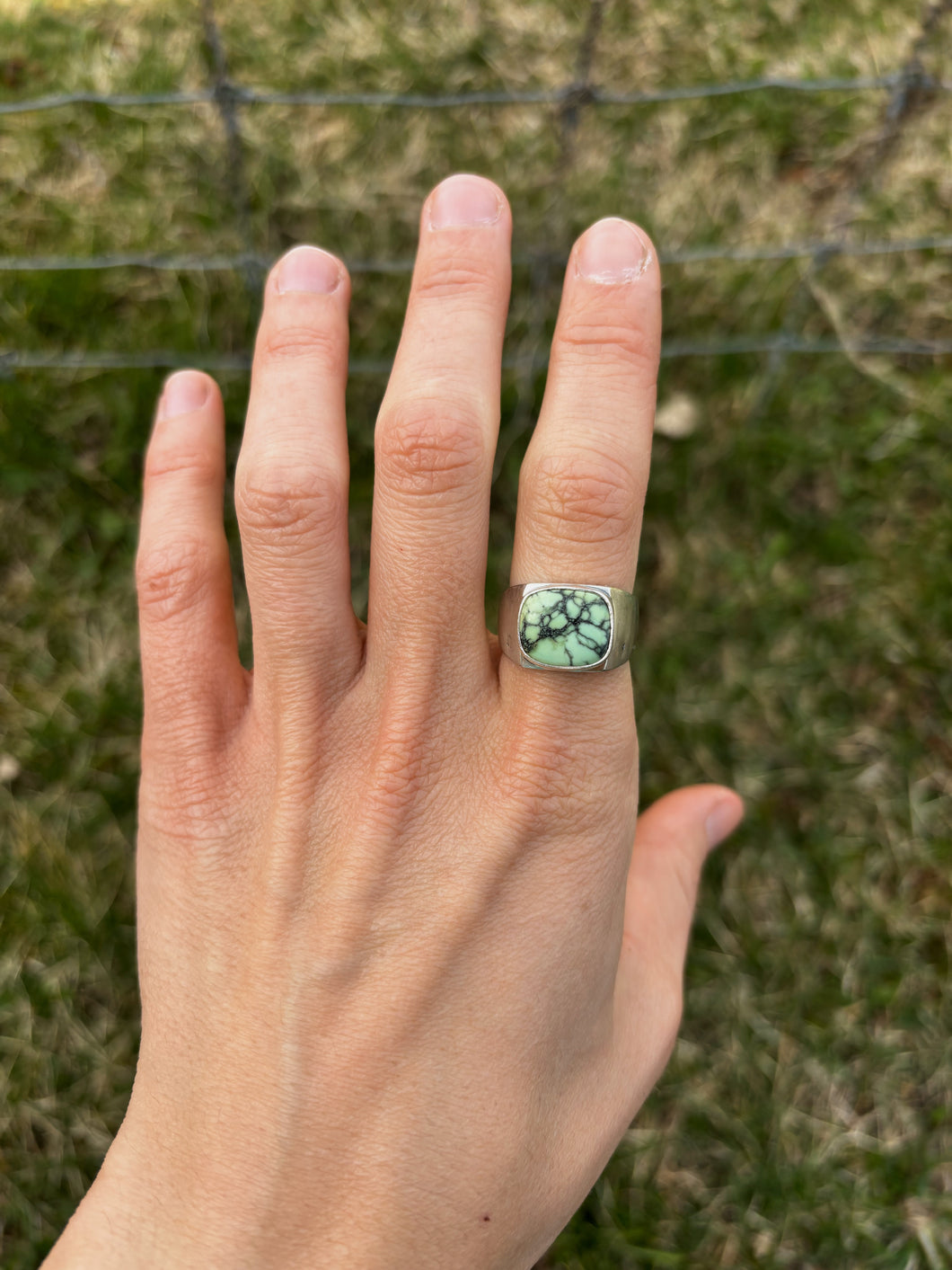 Sand Cast Signet Ring Size 7.5