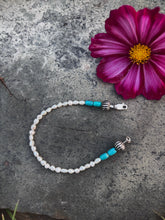 Load image into Gallery viewer, Pearl &amp; Turquoise Bracelet Size Medium
