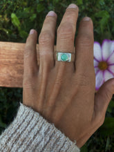 Load image into Gallery viewer, Chrysoprase Signet Ring Size 7.5
