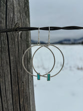 Load image into Gallery viewer, Turquoise Hoops- Large
