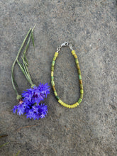 Load image into Gallery viewer, Turquoise and Lemon Jade Beaded Bracelet size medium/large

