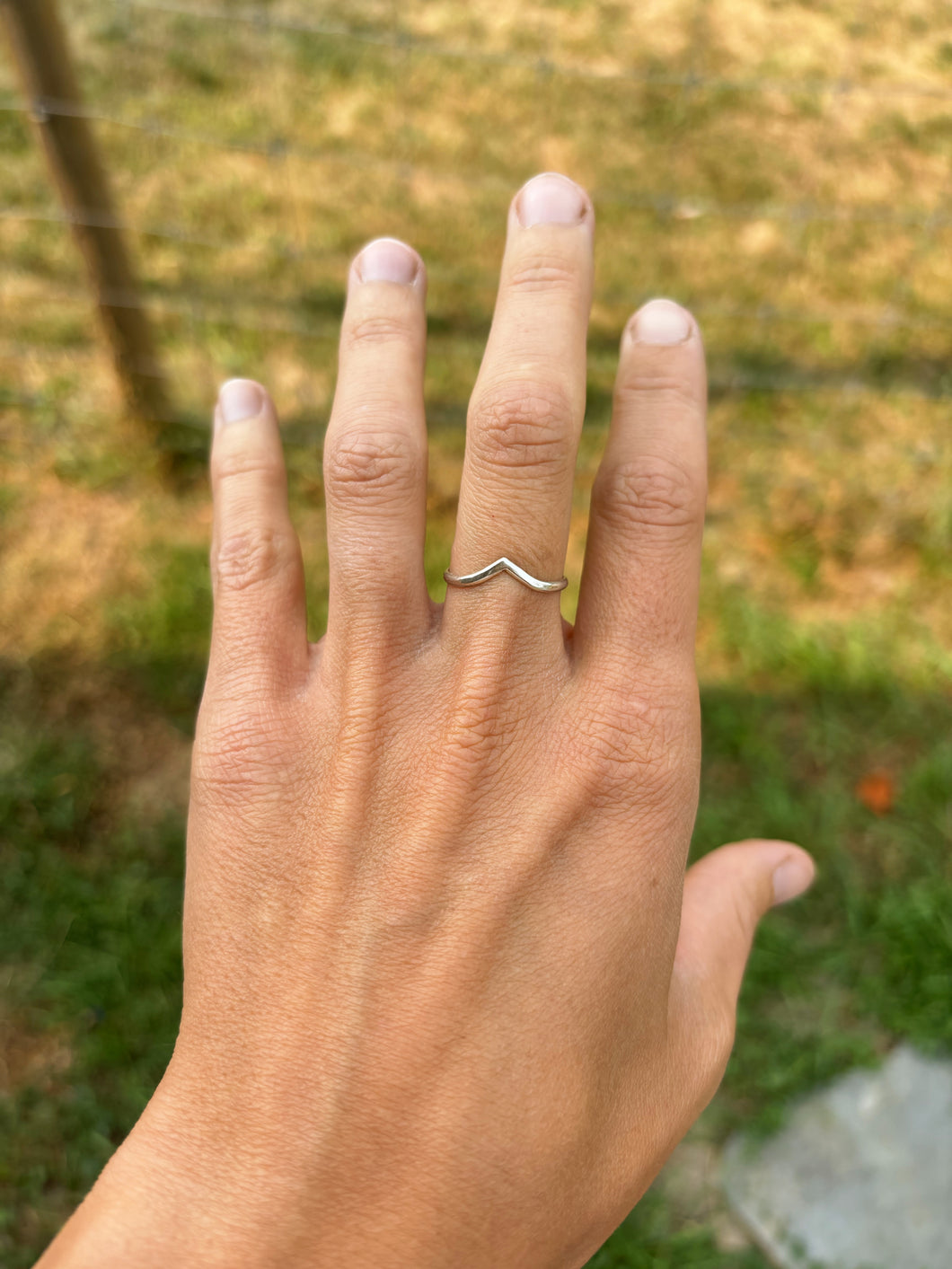 Silver Stacker Ring Size 9.5
