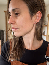 Load image into Gallery viewer, Silver Luna Studs
