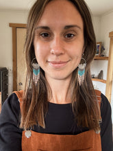 Load image into Gallery viewer, Beaded Mountainscape Dangles #2
