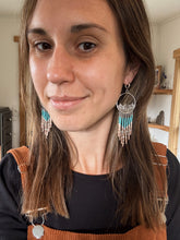 Load image into Gallery viewer, Beaded Mountainscape Dangles #2
