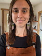 Load image into Gallery viewer, Beaded Mountainscape Dangles
